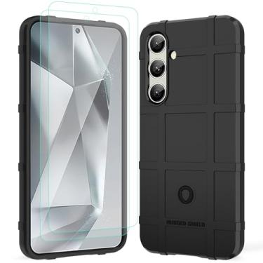 Imagem de Sucnakp Capa para Samsung Galaxy S24-FE: Absorvente de choque com protetor de tela - Capa resistente a impactos resistente em preto novo