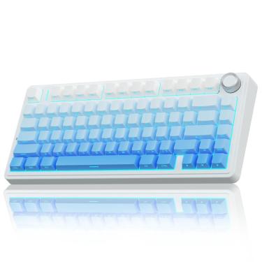 Imagem de Teclado mecânico sem fio aula F75 Pro 75% Gasket Blue