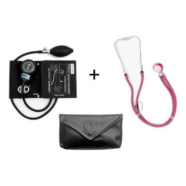 Imagem de Kit Rappaport Estetoscópio Duplo P. A. MED + Esfigmomanometro Aparelho De Medir Pressão Arterial NEW INNOVA PLUS