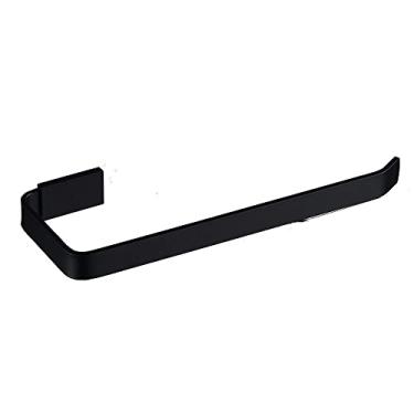 Imagem de Conjunto de ferragens para banheiro, roupão preto, barra de trilho de toalha, barra de rack, prateleira, suporte de papel de seda, suporte de escova de dentes, acessórios de banheiro, anel de toalha