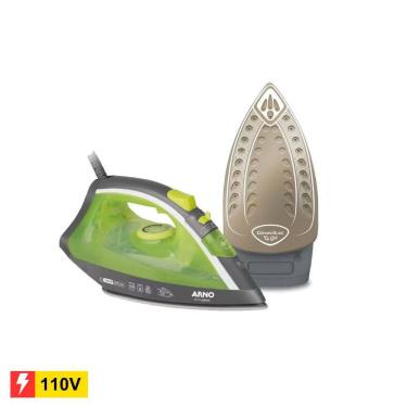 Imagem de REEMBALADO: Ferro de Passar a Vapor Arno Ecogliss FEC1 com Spray e Base Cerâmica Verde - 110V