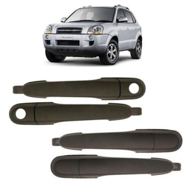 Imagem de Kit Maçanetas Externa Puxador Todas Portas Tucson 05 A 16 - UN / 4 - U