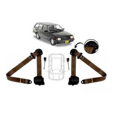 Imagem de Par de Cintos de Segurança 3 pontos Marajó + Par de Fechos - HCML, Mar