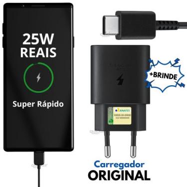 Imagem de Carregador 25W Samsung S20FE Original Turbo preto - GH44-03082A