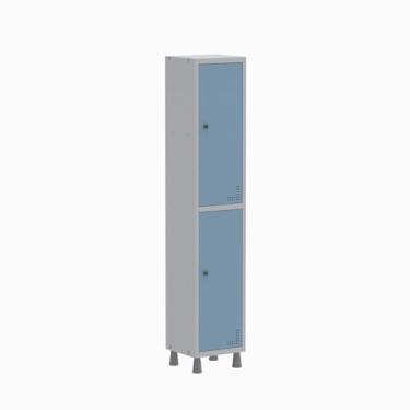 Imagem de Roupeiro Aco Light 1v 02 Portas Gr301/2 Cinza/Azul Dali