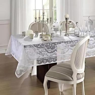 Imagem de Toalha de Mesa Retangular Croche Dinner 10 Lugares 155x300cm - Lepper,