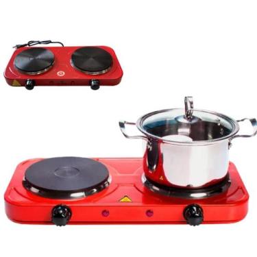 Imagem de Fogão Fogareiro Elétrico 2000w Cooktop Panela 2 Bocas Disco - NFDJ, Ve