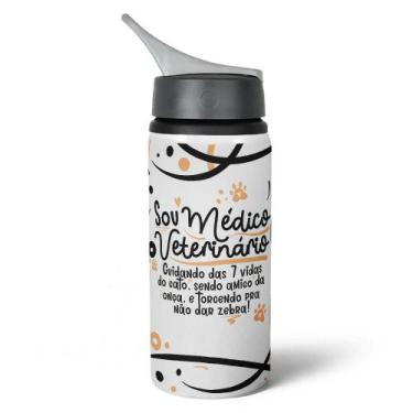 Imagem de Garrafa Squeeze NK Profissões - Sou Veterinário 600ml - JPS INFO