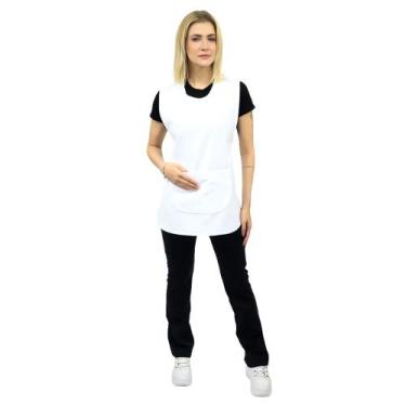 Imagem de Uniforme Zeladora Calça + Baby Look + Bata de Limpeza - Uniforme Faxin