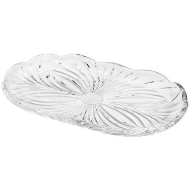 Imagem de Bandeja de Cristal Lyor Alberta 2,2x14x24cm, Incolor