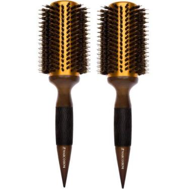 Imagem de Kit profissional escova térmica metalicas gg 80mm marco boni