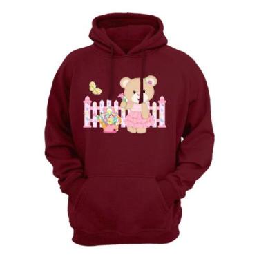 Imagem de Blusa Agasalho Moletom Feminino Com Capuz Ajustavel Bolso Canguru Flan