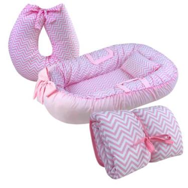 Imagem de Kit Almofada Amamentação Ninho Redutor Trocador de Fraldas 3 Peças com