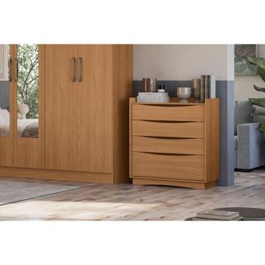 Imagem de Cômoda com 4 Gavetas em Mdp Canela - Kappesberg