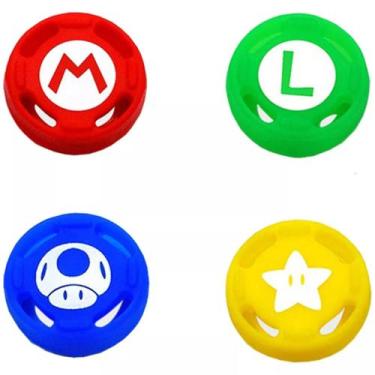 Imagem de Kit 4 Grips Capa Analógico Compatível Com Switch - Mario - M.Future
