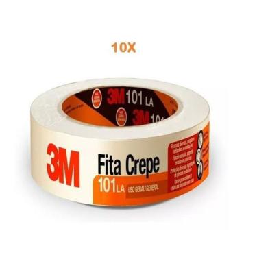 Imagem de Kit 10 Fita Crepe 48MM X 50M 3M 101LA