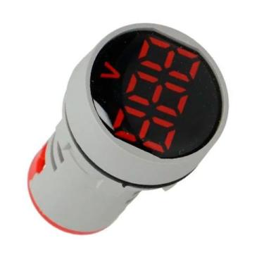 Imagem de Voltímetro Digital Ac Ca para Painel de Embutir 110v 220v Vermelho - 3