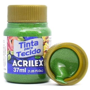 Imagem de Tinta para Tecido Acrilex Metálica 37ml, 513 - VERDE MUSGO