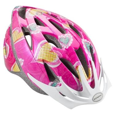 Imagem de Schwinn Capacete de bicicleta Thrasher, design leve de microconcha, infantil, rosa/corações