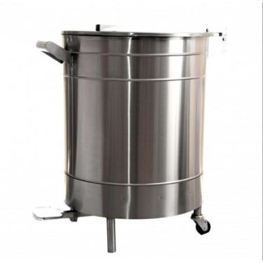 Imagem de Lixeira Com Pedal 100l.  Aço Inox 201 - Evolução Inox