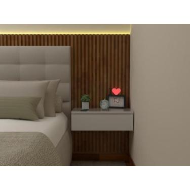 Imagem de Mesa de Cabeceira 40cm MDF com gaveta - FJ DECOR