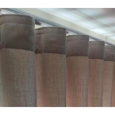 Imagem de Cortina Trilho Deslizante Linho+ Blackout  80% Para Cortineiro 6,00x2,