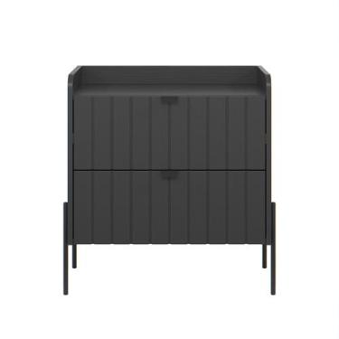 Imagem de mesa de cabeceira com gaveta para cama quarto moriah 60cm pés e puxado