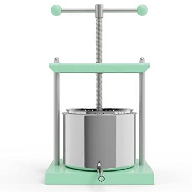Imagem de EJWOX Prensa manual de tintura de queijo verde, ervas, frutas, vinho, máquina de prensa de aço inoxidável para suco, vegetais, vinho, azeite de oliva