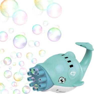 Imagem de Máquina De Bolhas Sabão Automático Golfinho Mania - Dm Toys, Azul