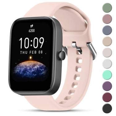 Imagem de Vanjua Pulseiras para Amazfit Bip 3 / Bip 3 Pro Band Women Men, Amazfit Bip U Pro / Bip / Bip Lite / Bip S Lite / Bip S lite / Bip U, pulseira de substituição de silicone macio de liberação rápida de 20 mm para Amazfit GTR mini / GTS 4 / GTS 4 Mini / GTS 3 / GTS 2 / GTS 2e / GTS 2 mini / GTS Smart W