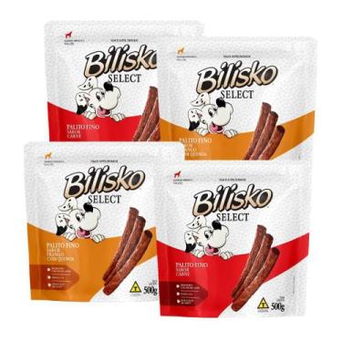 Imagem de Kit 2x bilisko palito fino frango 500gr 2x bilisko palito fino carne 5