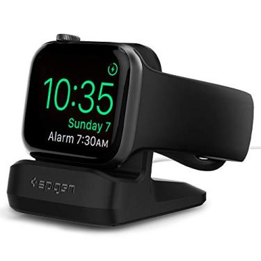 Imagem de Spigen S350 Projetado para Apple Watch Suporte Carregador Compatível com Ultra 3/2/1 49mm, Series 11/10 46/42mm, 9/8/7 45/41mm, SE3/SE2/SE/6/5/4 44/40mm, 3/2/1 42/38mm com Base Estável Antiderrapante - Preto