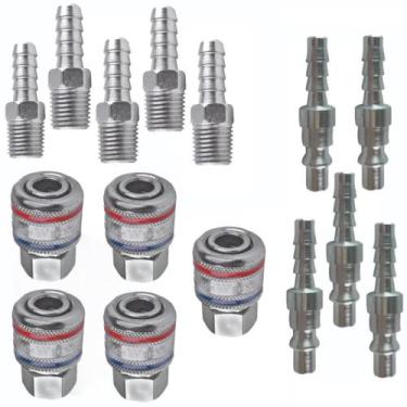 Imagem de Kit Compressor Espigão Engate Rápido E Pino Engate 1/4
