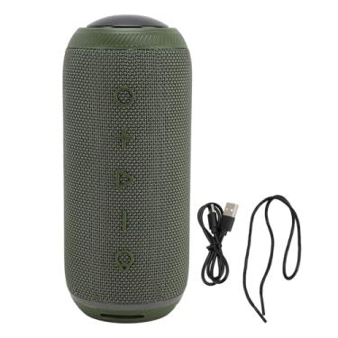 Imagem de Alto-falante BT Sem Fio, Alto-falante BT Externo Portátil à Prova D'água IPX4 Com Luz Colorida LED, 2x7W, Ajuste de Luz de Suporte/cartão TF. (GREEN)