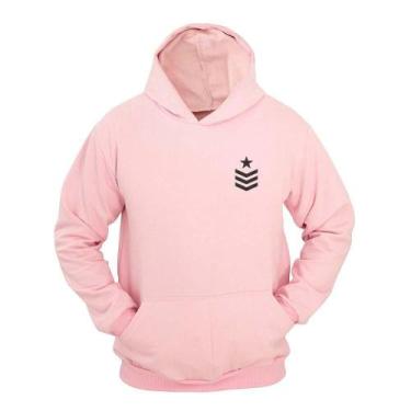 Imagem de Moleton Masculino Canguru Ragor Estampa Patente Militar, Rosa, GG