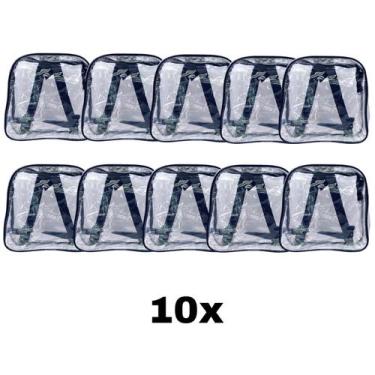 Imagem de KIT COM 10 MINI mochila PRETA infantil transparente escola - Gii Matos