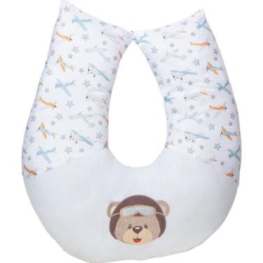 Imagem de Almofada Amamentação Amiguinhos Bordada para Bebê - Miguel Baby Enxova