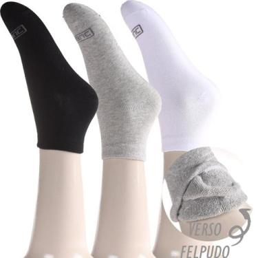 Imagem de Kit 12 Meias Cano Longo 39/43 Atoalhada Super Confortaveis SORTIMENTO 