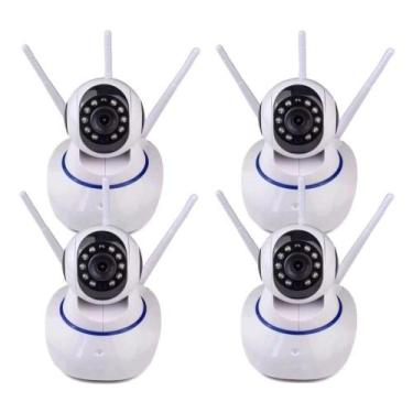 Imagem de Kit 4 Câmeras Baba Eletrônica Wireless HD Com Áudio e Visão Noturna c/