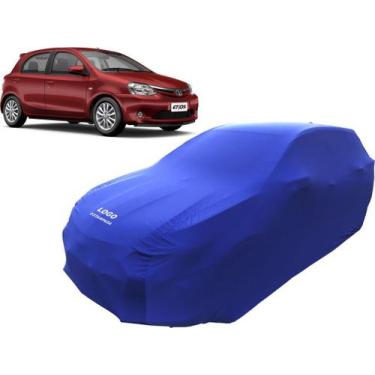 Imagem de Capa Para Carro Tecido Lycra Toyota Etios Hatch Anti-risco - Mz, Azul