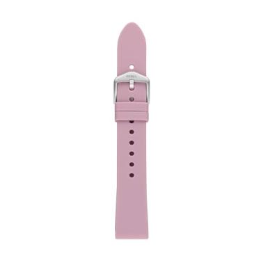 Imagem de Fossil Pulseira de relógio intercambiável de silicone e aço inoxidável, Lavanda/Prata, 18mm, Tradicional, moderno
