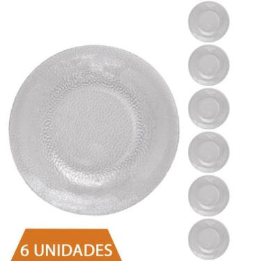 Imagem de Conjunto 6 Pratos Transparente Redondos Fundo 22cm Acqua - NADIR FIGUE
