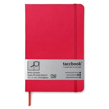 Imagem de Caderno Pautado taccbook Vermelho 14x21 Ríg.