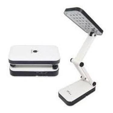 Imagem de Luminária Abajur De Mesa 24 Leds - Dobrável - Recarregavel - Lelong/Lu