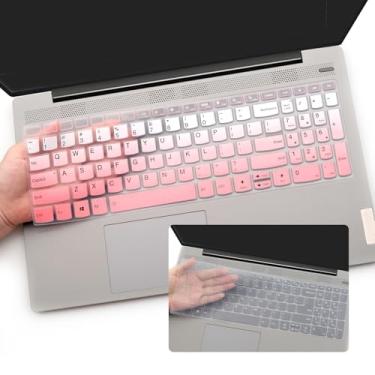 Imagem de 2 peças de capa de teclado para Lenovo V15 G4(2024), V15 G3, V15 Gen 2 / IdeaPad 1 1i 15IJL7 15ADA07 15IAU7 15ALC7 39.6 cm / IdeaPad Flex 5 5i 40.6 cm / Ideapad 3 3i 39. Laptop 2023 de 6 cm, rosa +