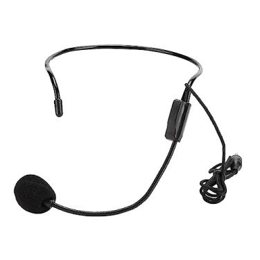 Imagem de Microfone Com Fio do Fone de Ouvido de Som Claro de 3 Pces para o Discurso do Ensino da Palestra, Cabeça Unidirecional do Microfone para o Guia, Material do Abs