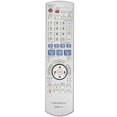 Imagem de Controle remoto de substituição EUR7659Y70 compatível com Panasonic DVD VHS DMR-ES35VP DMR-ES35VPC DMR-ES46 DMR-ES45V DMR-ES46V DMR-ES46VS DMR-ES35V DMR-ES36V DMR-ES35 DMR-ES25 DMR-ES25S DMR-ES45