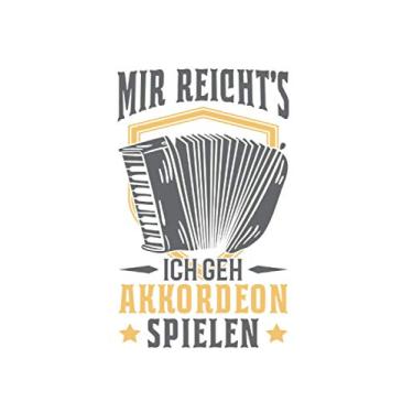 Imagem de Akkordeonspieler Notizbuch: Akkordeon Alter Mann Ziehharmonika Akkordeonist / 6x9 Zoll / 120 linierte Seiten