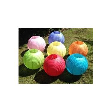 Imagem de Lanternas de papel charmadas (20 cm, multicoloridas, conjunto de 8) – Decorações de pendurar chinesas/japonesas em papel de arroz – para decoração de casa, festas e casamentos