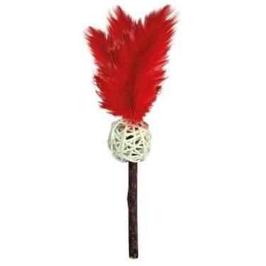 Imagem de JAMBO PET Varinha Scitk Matatabi com Bola e Pena Vermalha, para Gatos